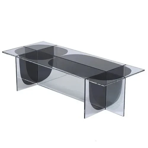 

Современный минималистичный акриловый прямоугольный стеклянный стол для столовой, гостиной, креативный элитный стол