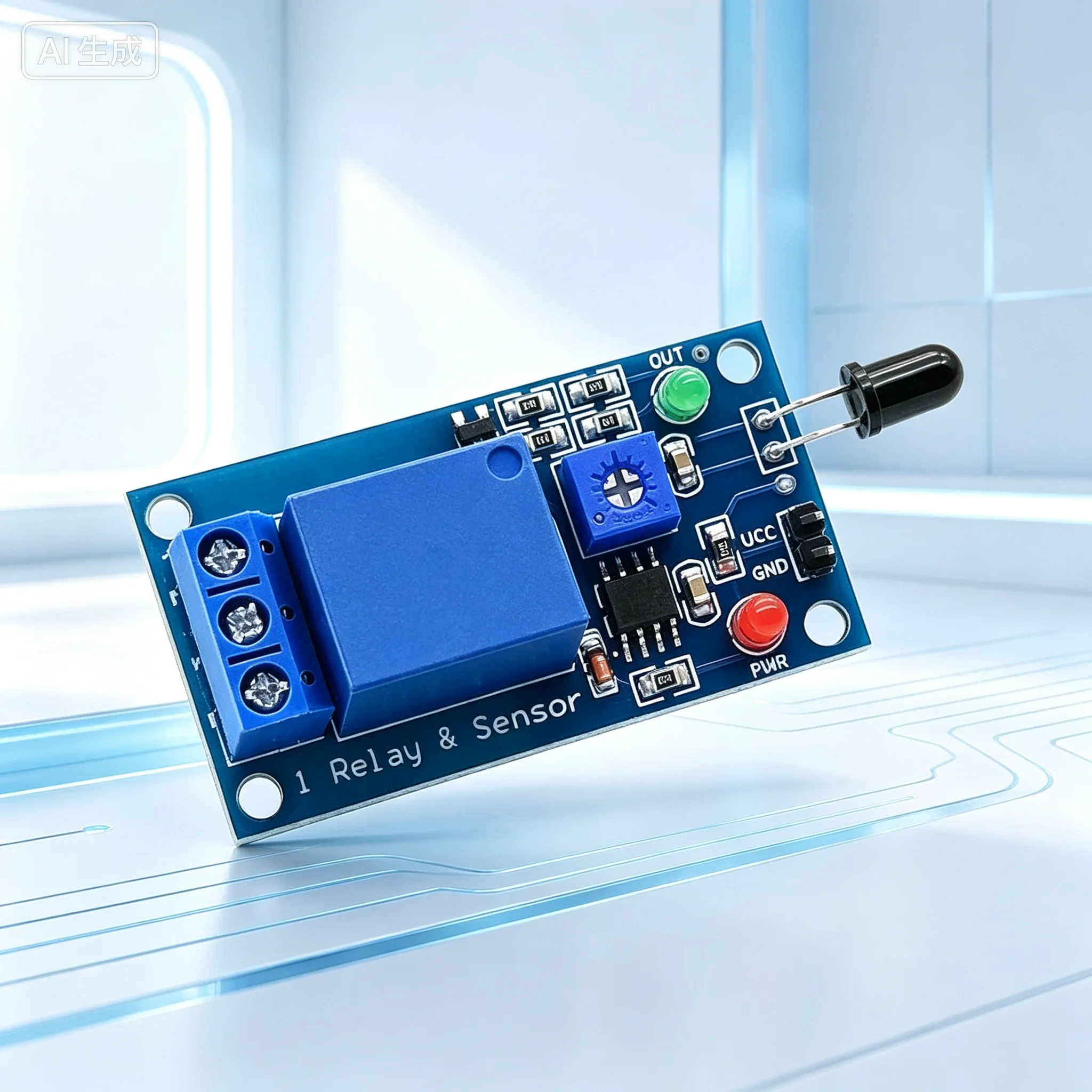 for Flame Intensity Relay On‑Off Module Flame Light Detection Sensor Board Adjustable Sensitivity