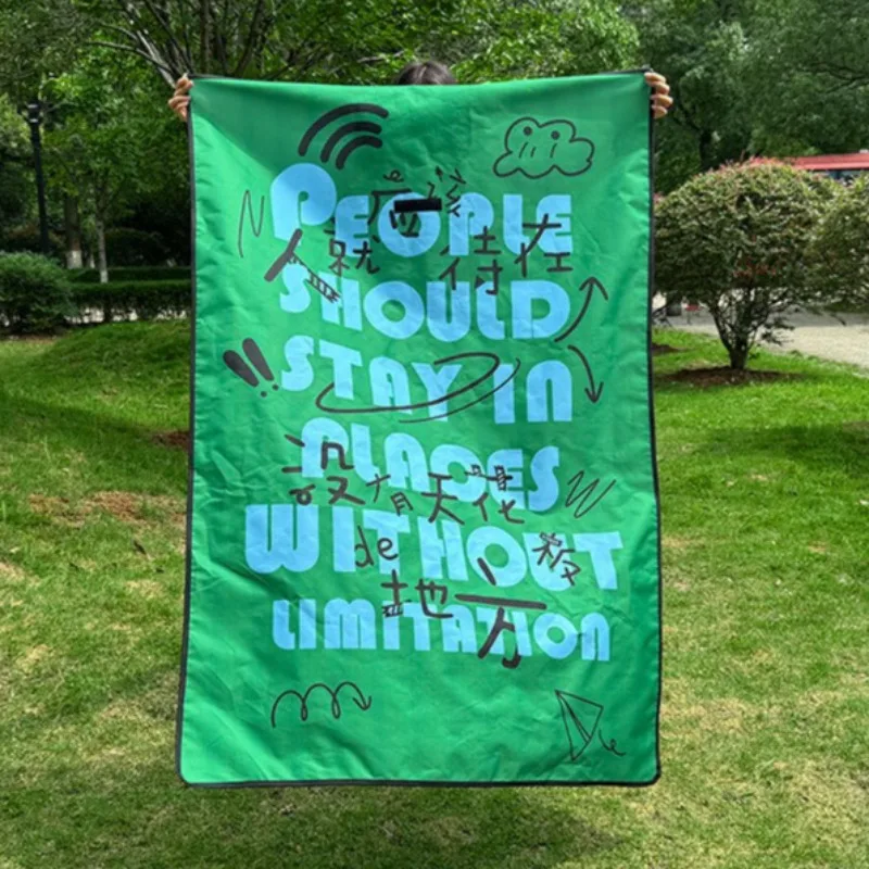 

Picnic Outdoor Camping Mat Portable Folding Lightweight Waterproof Cartoon Beach Mat Tourist Party Thickened Nature Hike