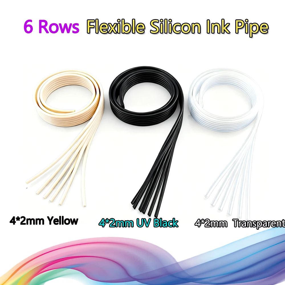 ثلاثة أنواع مرنة سيليكون الحبر أنبوب المقاومة للتآكل حبر الطابعة Hosing 4*2 مللي متر أنبوبة لينة ل DTF التسامي الصباغ UV الحبر #1