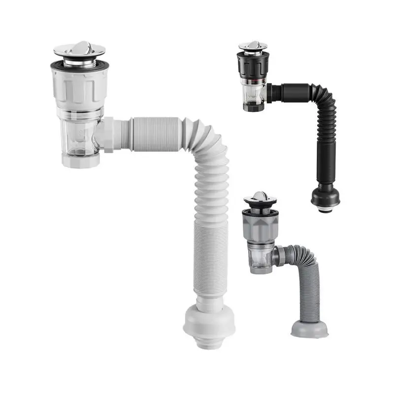 Universal Sink Drain Pipe Set Retractable Deodorant Sewer Drainage Water Hose Wash Basin Drainer Bathroom Kitchen Accessories