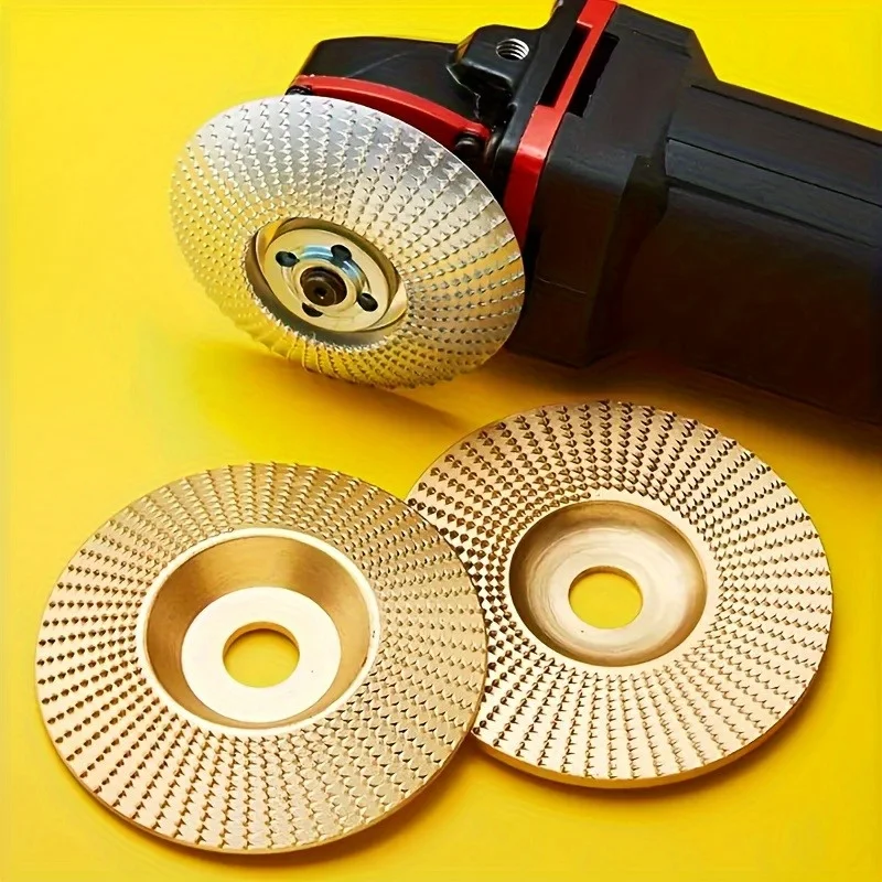 3Pcs Woodworking Grinding Disc Metal Hole Curved Bevel Design Electric Grinder Grinding Disc Wood Engraving Polishing Tool