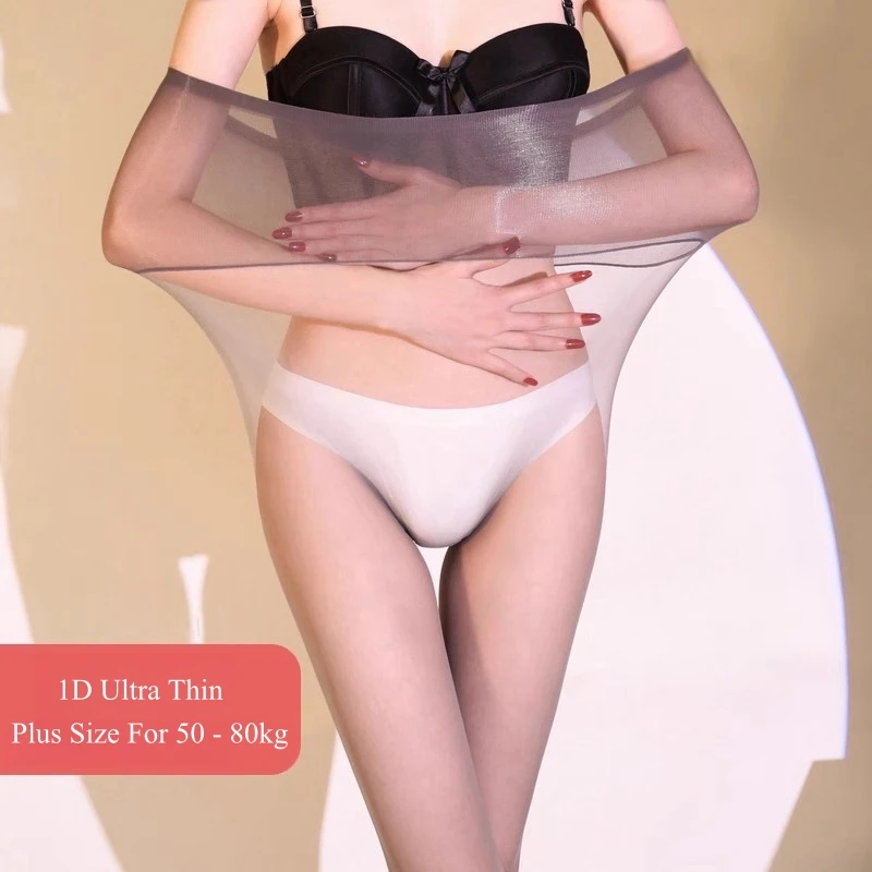 Plus Size Ultra-thin Unbreakable Tights High Elasticity Female Seamless Pantyhose Night Club Sheer To Toe Smooth Underwear