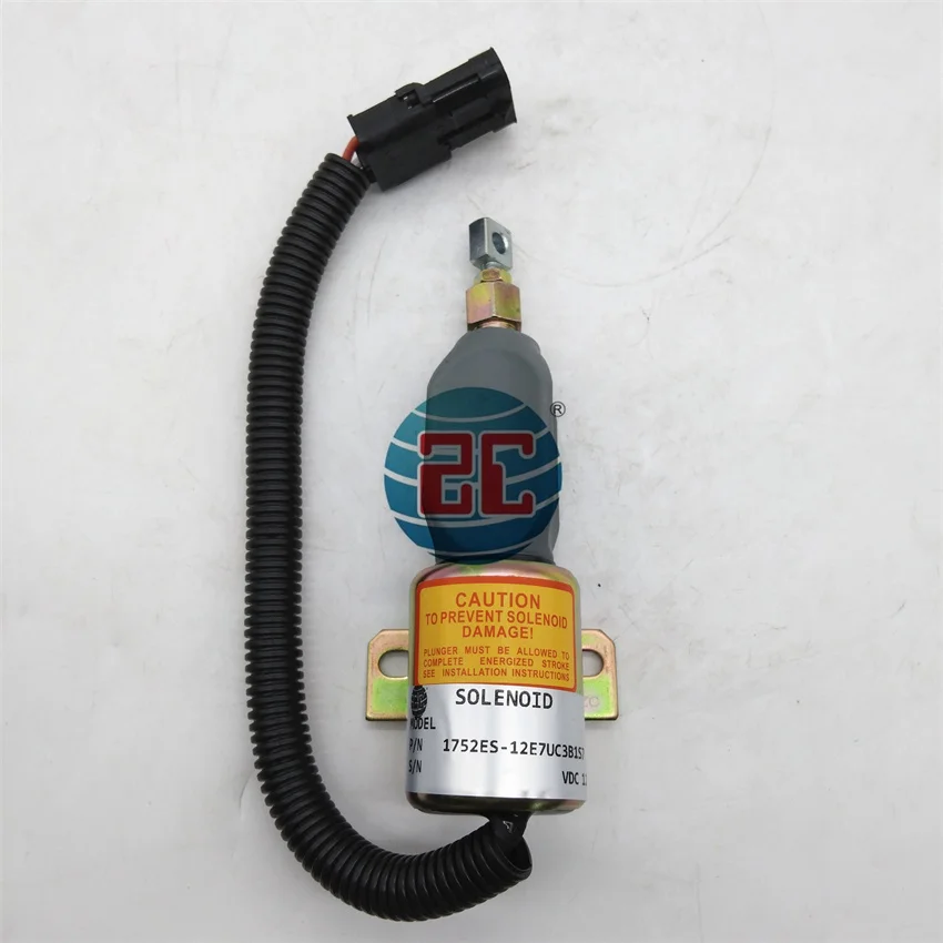 12v 1752ES-12E7UC3B1S7 Stop Solenoid Valve Fits Excavator Diesel Engine YC4108/4110/4112/6105/6108