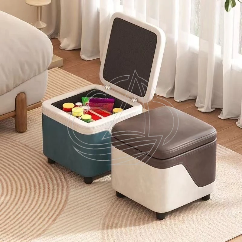 

Многофункциональный табурет-ящик для хранения: для прихожей (для переобувания) и гостиной (органайзер для игрушек)