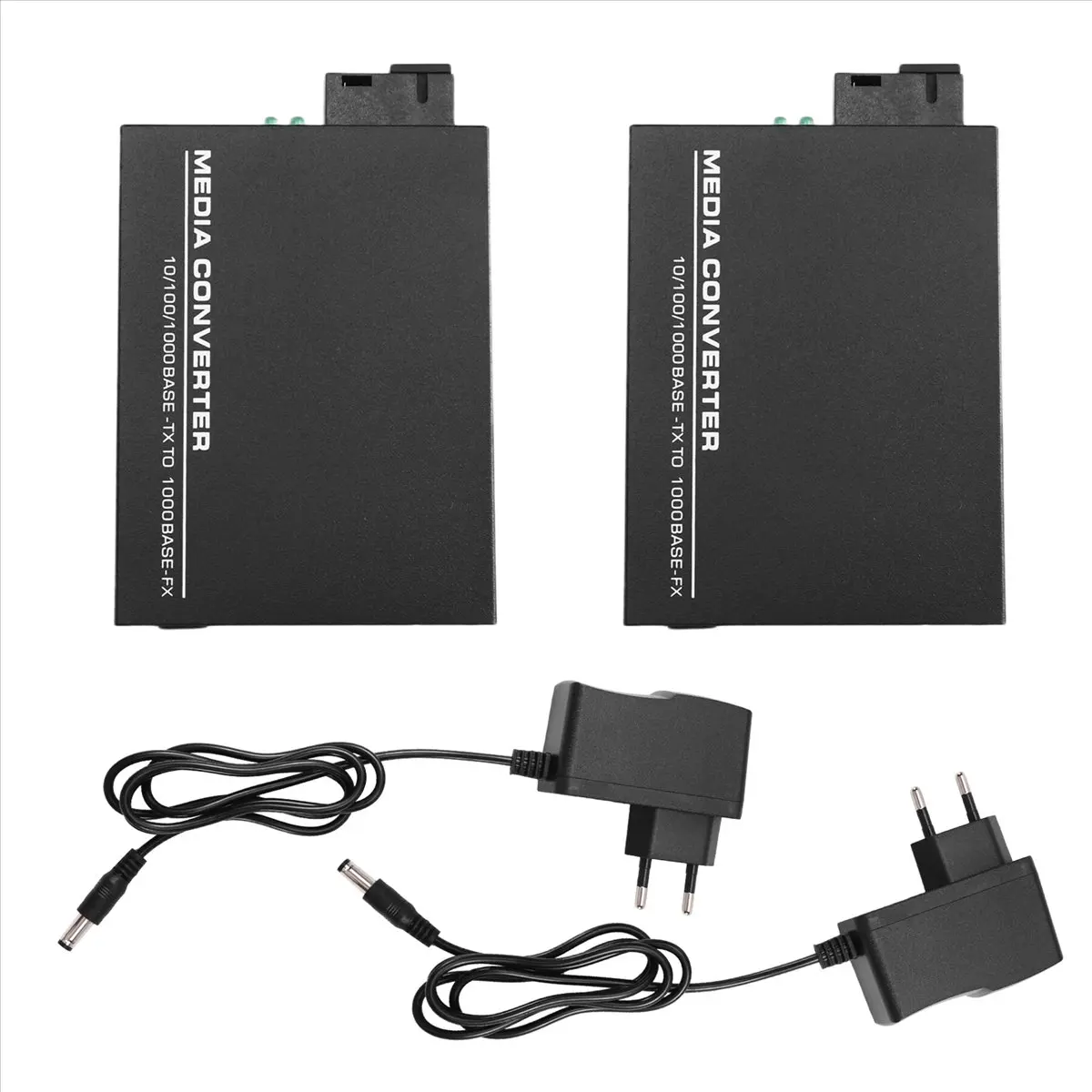A72Z 1 Pair Gigabit Single Fiber Ethernet Switch Transceiver Fiber Optic to Rj45 Single Mode Single Fiber Optic 20km EU PLUG