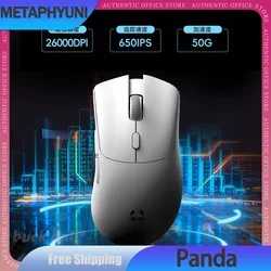 Metaphyuni-Souris sans fil Bluetooth Metapanda, 3 modes, USB 2.4G, PAW3395, 26000 ug I, Office Esport, Souris de jeu pour Windows Gift