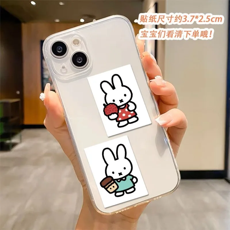 Miffy Cartoon Simple Sweet Stickers Cute Healing Decorative Stickers Kawaii Suitable for Students Personal Diary Sticker Gifts view 6