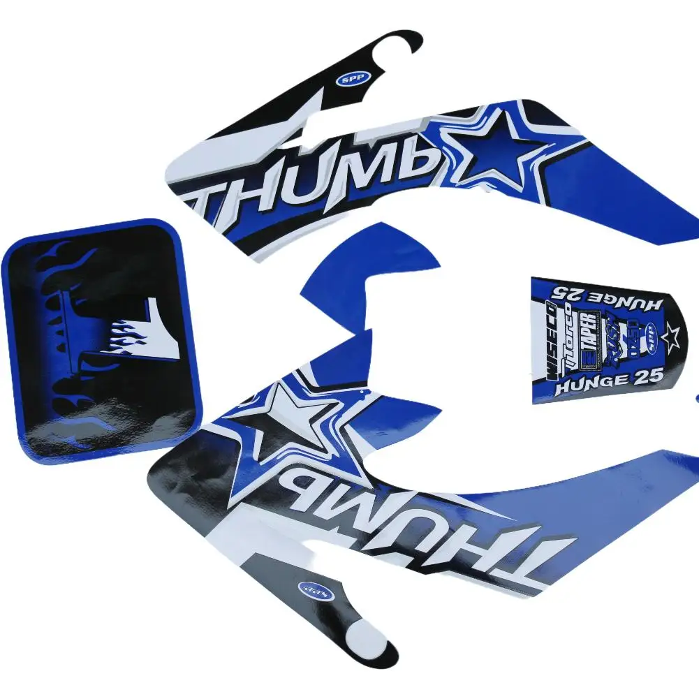 دراجة نارية ملصق لاصق لامع ورائع أحمر أزرق أصفر أخضر سباق الدراجات النارية Kohis ملصق Crf50 ملصق ل CRF 50cc حفرة الترابية دراجة مائي #6