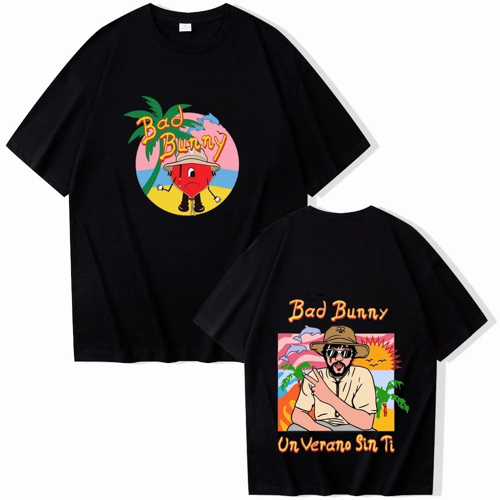 Bad Bunny Un Verano Sin Ti 2024 T-shirt Women Printing O-neck Summer Casual Shirt Oversized T Shirt T Shirt for Men Regular