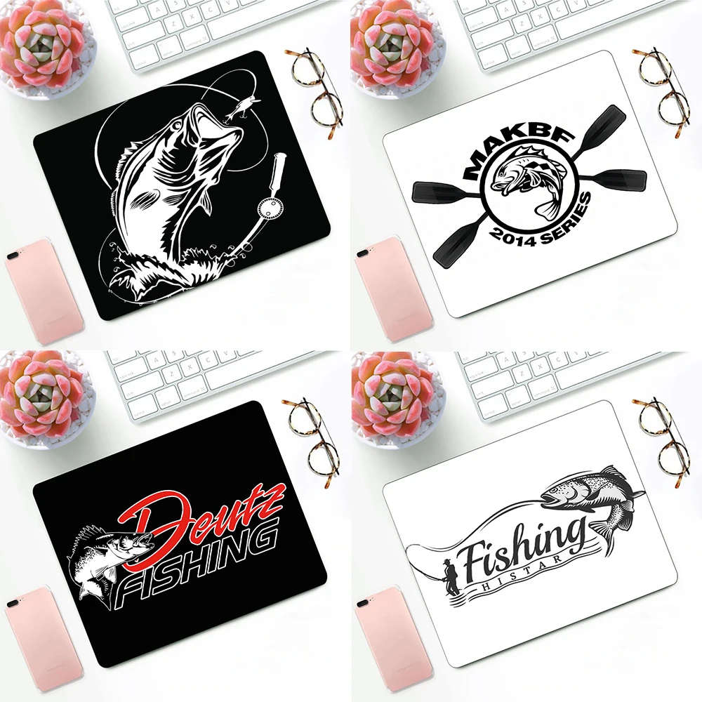 Bass Fishing Gaming Mouse Pad, XS Pequeno Mousepad para PC Gamer, Decoração Desktop, Mouse Mat do escritório, Deskmat Rug, Diversão