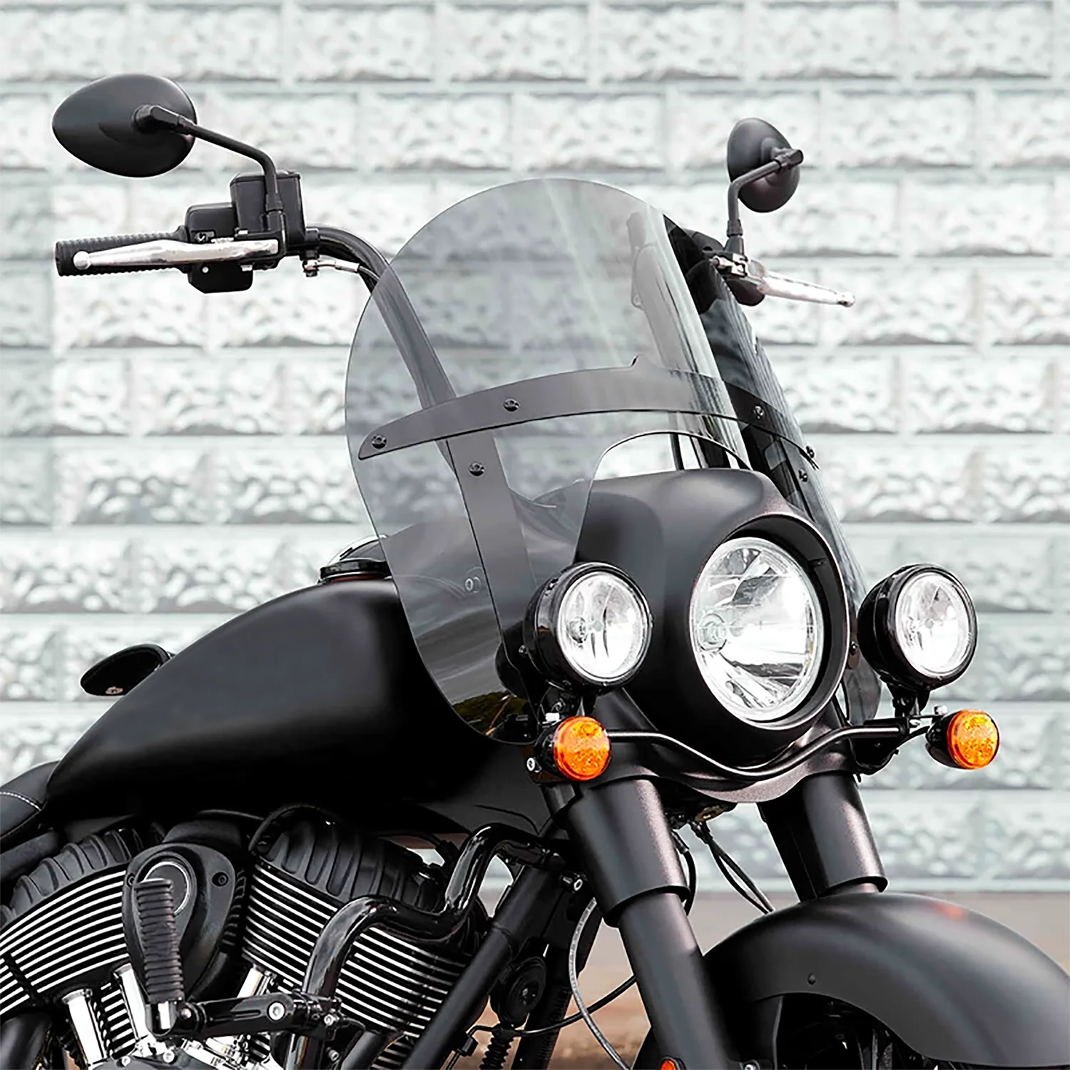 25.5‘’Motorcycle Low Windshield Spoiler Windscreen Deflector Protector For Indian Classic Chief Dark Horse Chief 2014-2019