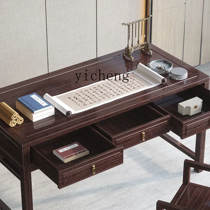Ugyen Wooden Desk All Solid Wood Calligraphy Painting Table Writing Desk Study Home