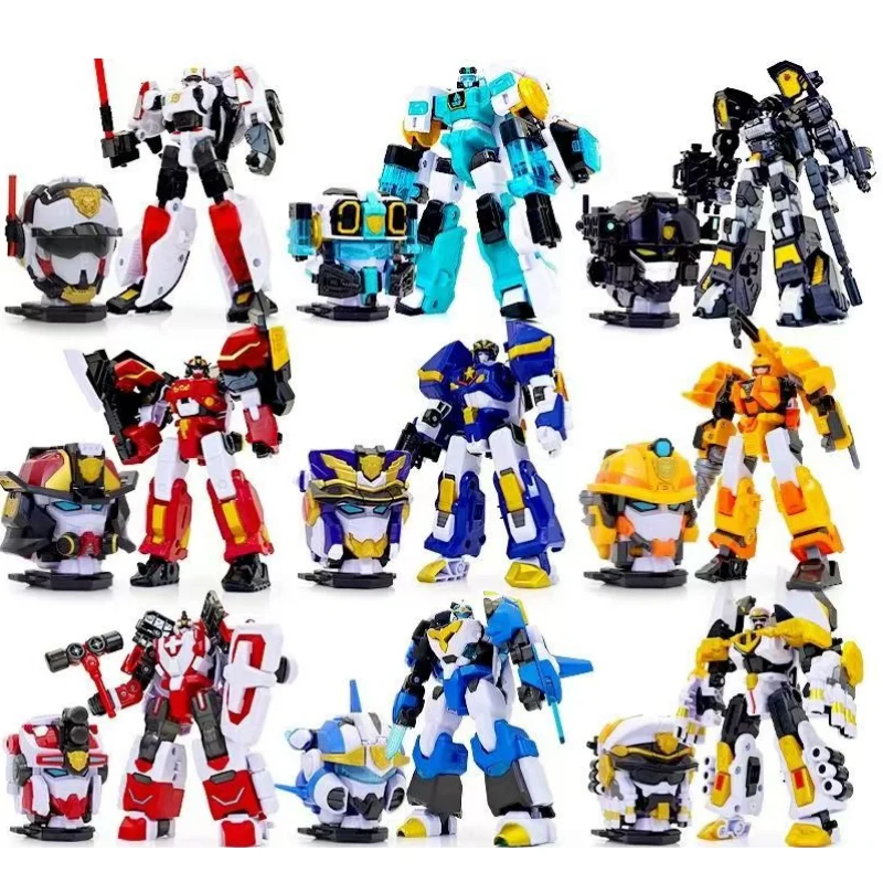 Mini Force Agent Team 7 Storm Super Special Police Power Transformation Toys Action Figures Deformation Robot Mech Kids Gift