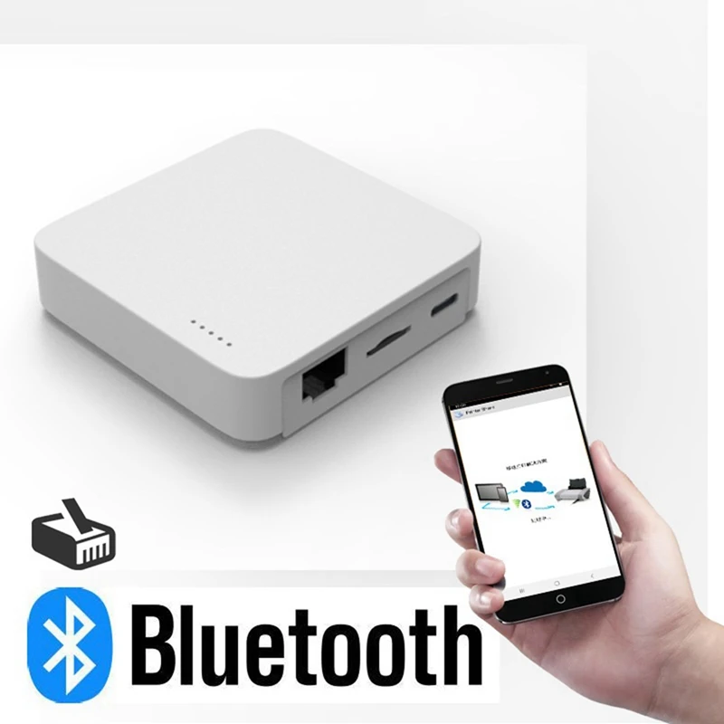 NP332 3-poorts USB-netwerkprintserver Multi-interface netwerkprintserver Eenvoudige installatie (netwerk + Bluetooth-versie)