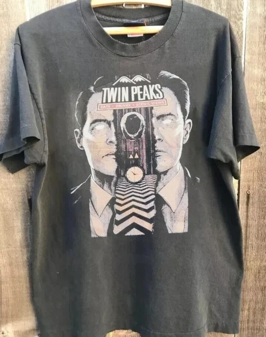 

Plus Size Summer Women's Vintage Twin Peaks T-Shirt Cotton Breathable Stylish Versatile Street Style Oversized