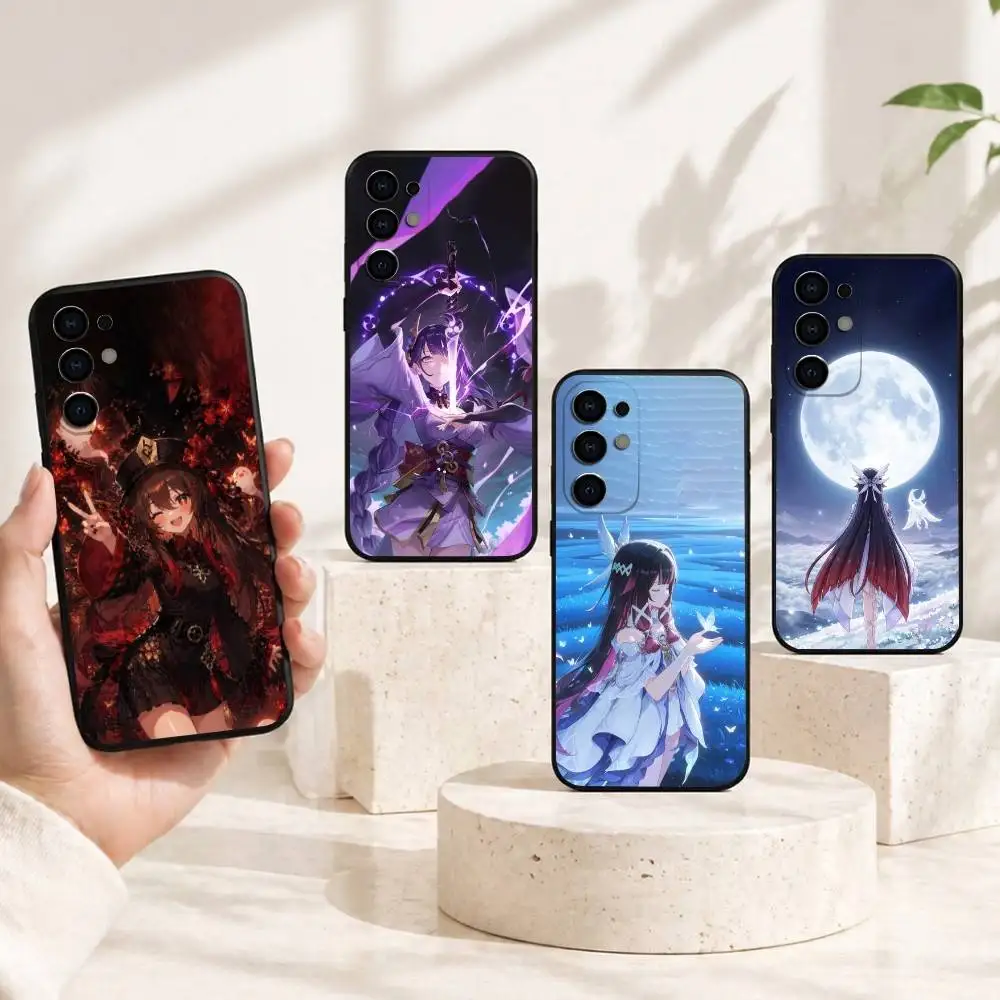 C-Classic game G-Genshin Impact Phone Case Black Silicone Soft For Samsung S25,S24,S21,S22,S23,S30,Ultra,S20,Plus,Fe,Lite