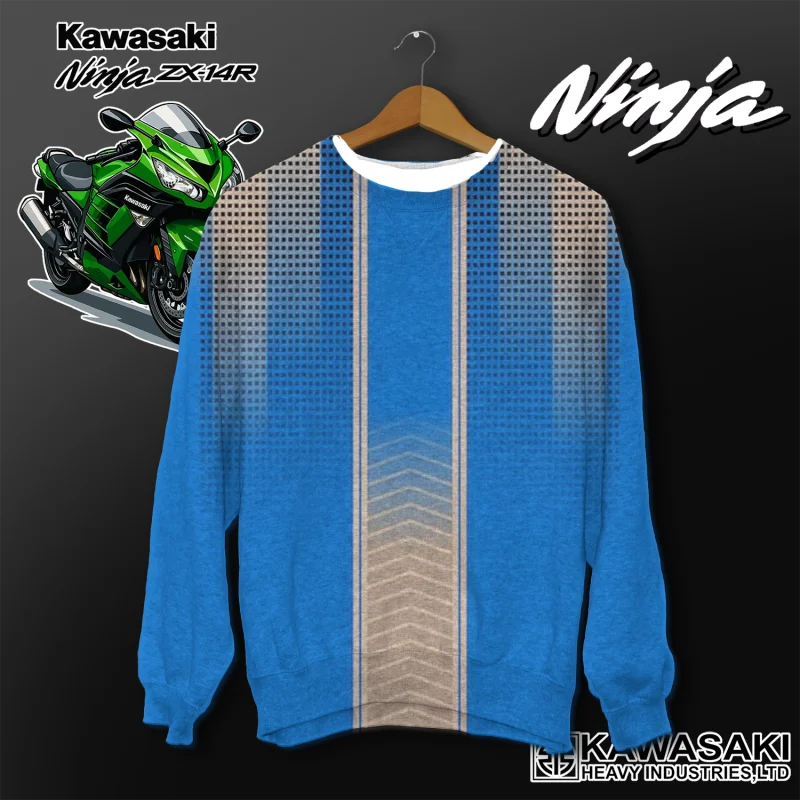 كاواساكي دراجة نارية سباق فريق الرجال تي شيرت طويل الأكمام ربيع الخريف بلايز الشارع الكتابة على الجدران الملابس العصرية نمط ريت #3