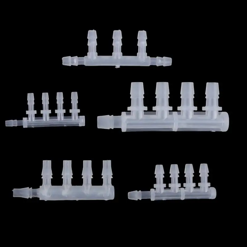 5Pcs Food Grade PP Plastic 5-Ways Pipe Splitter for Air Hose 2.4-6.4mm Great for Home and Industrial Use