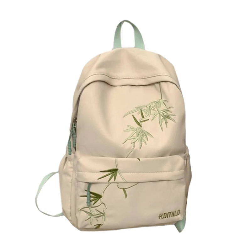 Student School Backpack Woman Large Capacity Laptop Backpack Man Casual Daypacks Asian Bamboo Backpack Travel Backpack