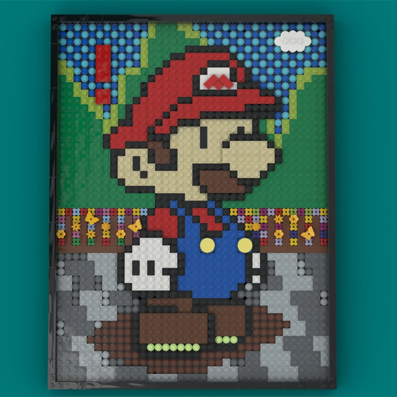 

1380pcs MOC Paper Italian Plumber frame Version 2 Building Blocks Christmas Gift Toy to Develop Patience and Concentration
