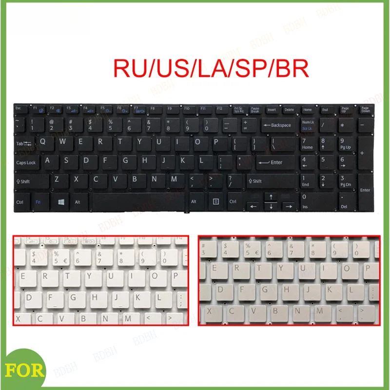 

Клавиатура для ноутбука VAIO SVF152C29V SVF152a29u SVF152C29U SVF152C29W SVF152C29X SVF152A29L SVF152C29L (русская/британская/испанская)