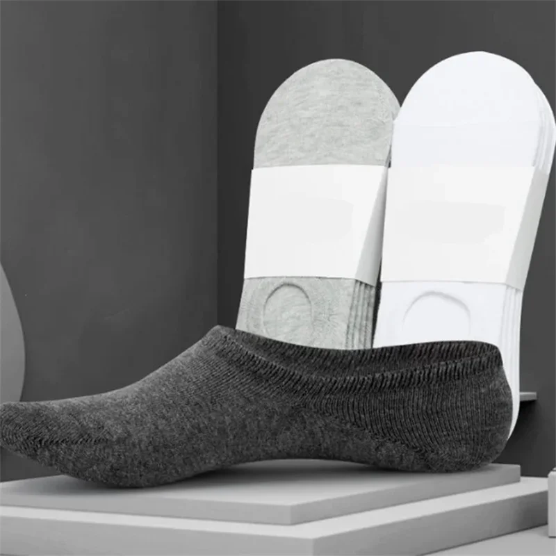 1/5/10/20 Pairs Sommer Herbst Boot Socken Für Männer Frauen Nicht-slip Silikon Unsichtbare Baumwolle Socken männliche Söckchen Hausschuhe – Detail 2