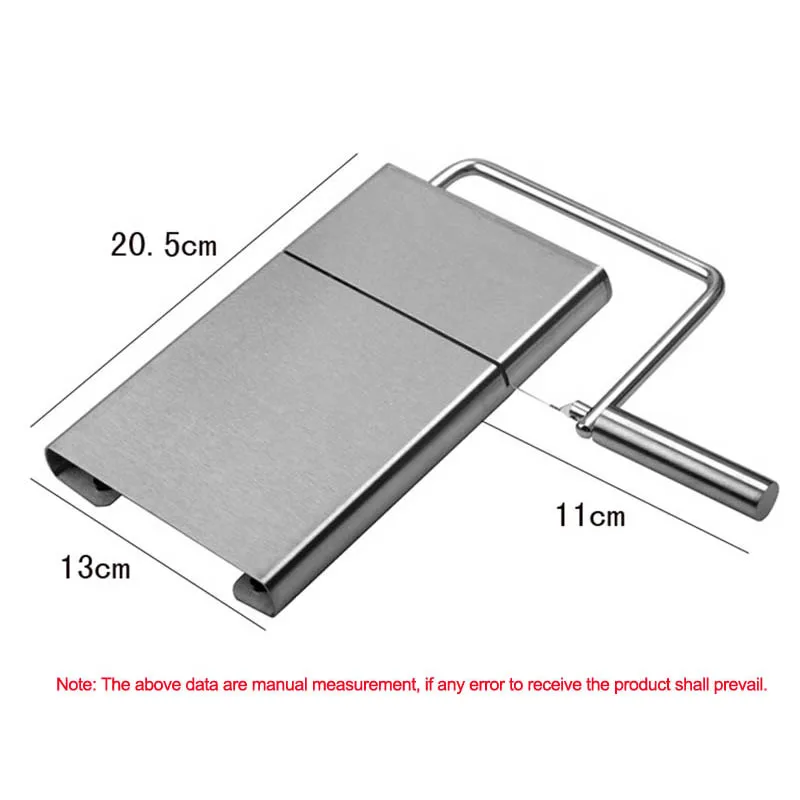 Rebanador de queso de acero inoxidable, tabla de cortar mantequilla, herramientas de corte de postre de pastel, Foie Gras, cortador de queso, equipo de cocina, 1 unidad