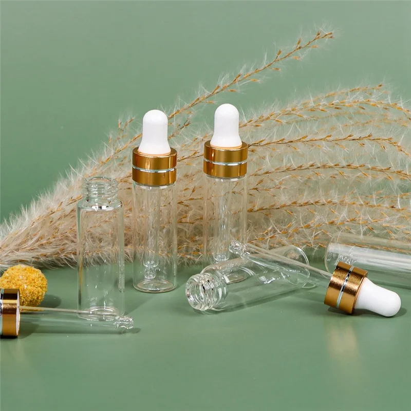 

50 Pack 2Ml Clear Glass Dropper Bottles, Mini Sample Dropper Bottles For Essential Oils Perfume Cosmetic Liquid Easy Install-A27