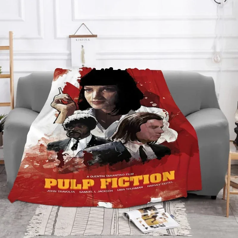 

Custom Baby Blanket Sofa Winter Pulp Fiction Bed Throws Machine Washable 3D Printing Furry Throw Fluffy Soft Baby Fleece