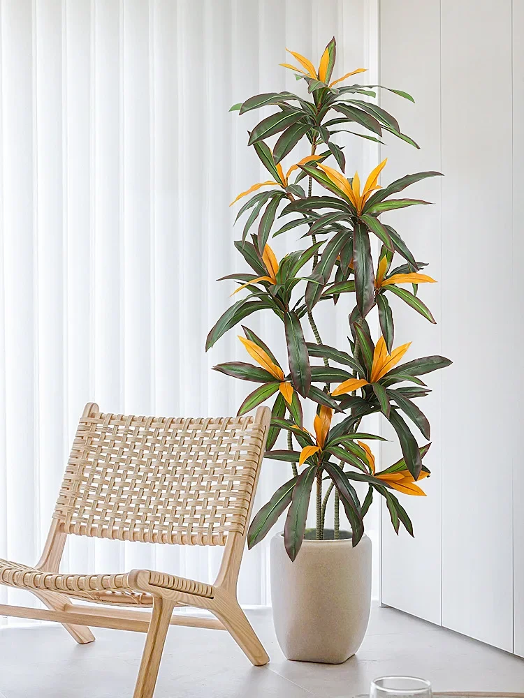 

Simulation plant red iron tree, fake green plant potted plant, Brazilian wood bonsai, indoor living room