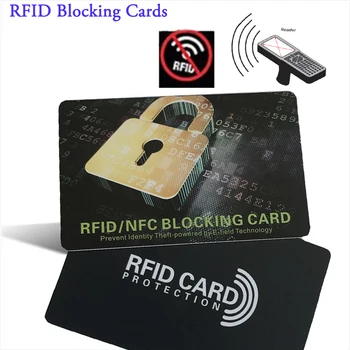 비접촉식 RFID 차단 카드, NFC 직불 신용 카드, 여권 보호 차단 세트, 스마트 도난 방지 디자인, 완벽하게 맞는, 1PC 