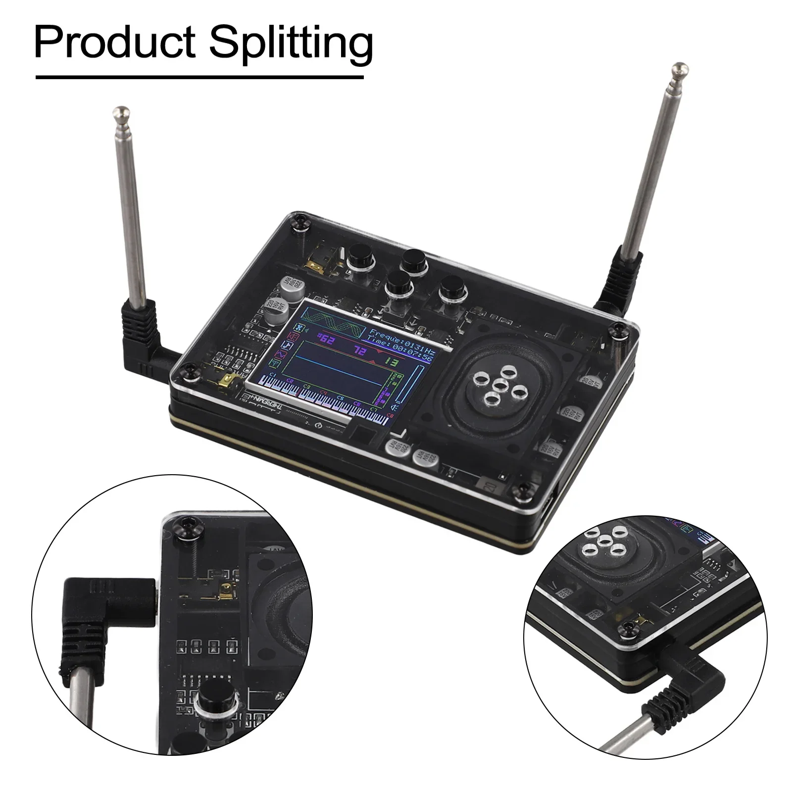 

70 Voice Theremin Musical Electronic Creative Instrument With Color Screen Display Type-c USB Cable Antenna Set With Panel Keys