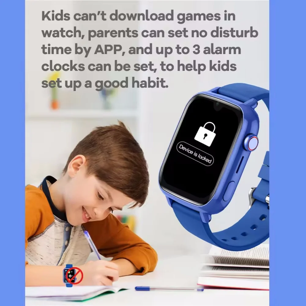 Nowy Smartwatch Dziecięcy 4G GPS Połączenia Wideo SOS IPX7 Wodoodporny Smartwatch dla Dzieci Kamera HD Monitor Lokalizator Telefon Zegarek — zdjęcie produktu 4