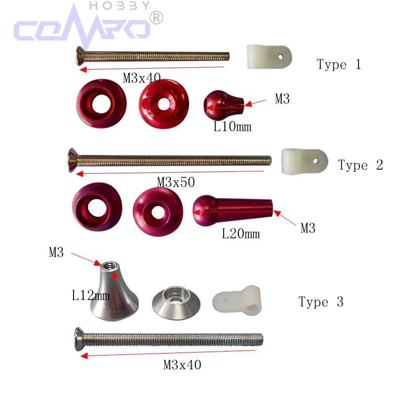2Sets Adjustable Servo Arms without Bearing Assembly with Nylon Arms &Clevis For F3A Fixed Wing RC Aircraft Model Plane Replace 6