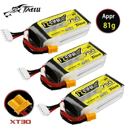 3Pcs TATTU-R-LINE 1.0 750mAh 95C 14.8V Lipo Battery For RC Helicopter Quadcopter FPV Racing Drone Parts 4S Rechargeable Battery