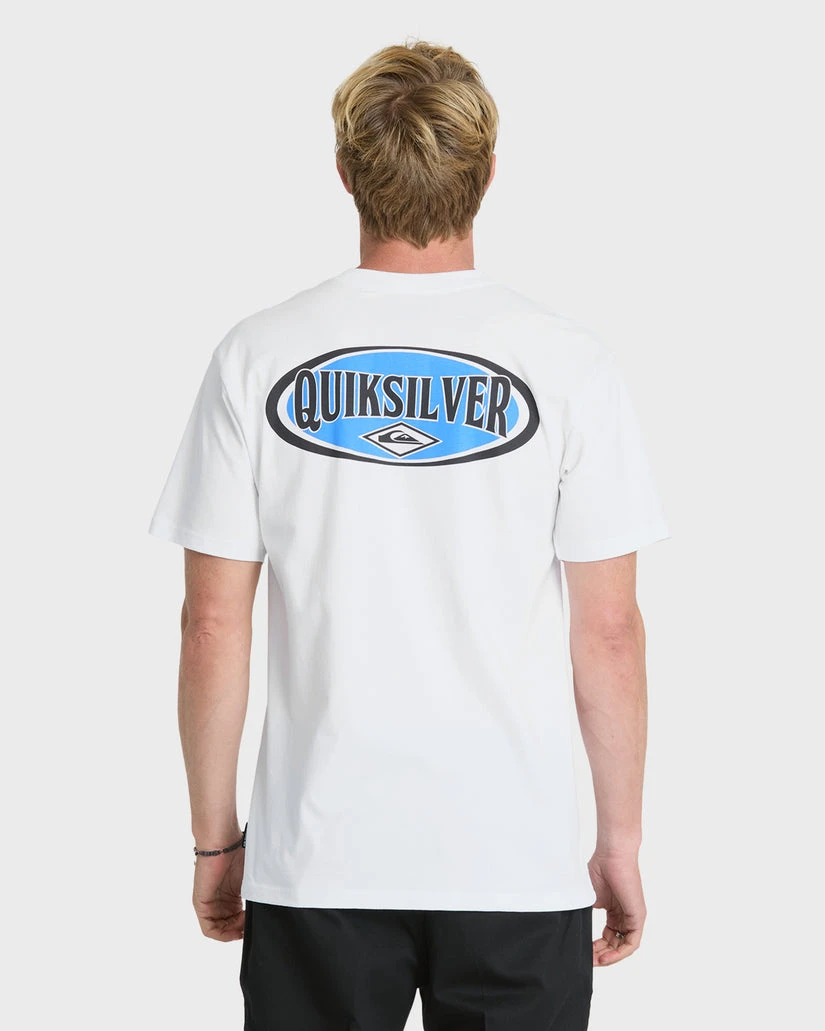White 90s Retro Surf Oval Badge Extreme Sports Brand Graphic Tee Cotton Mens Womens T-Shirt Outdoor Casual Top