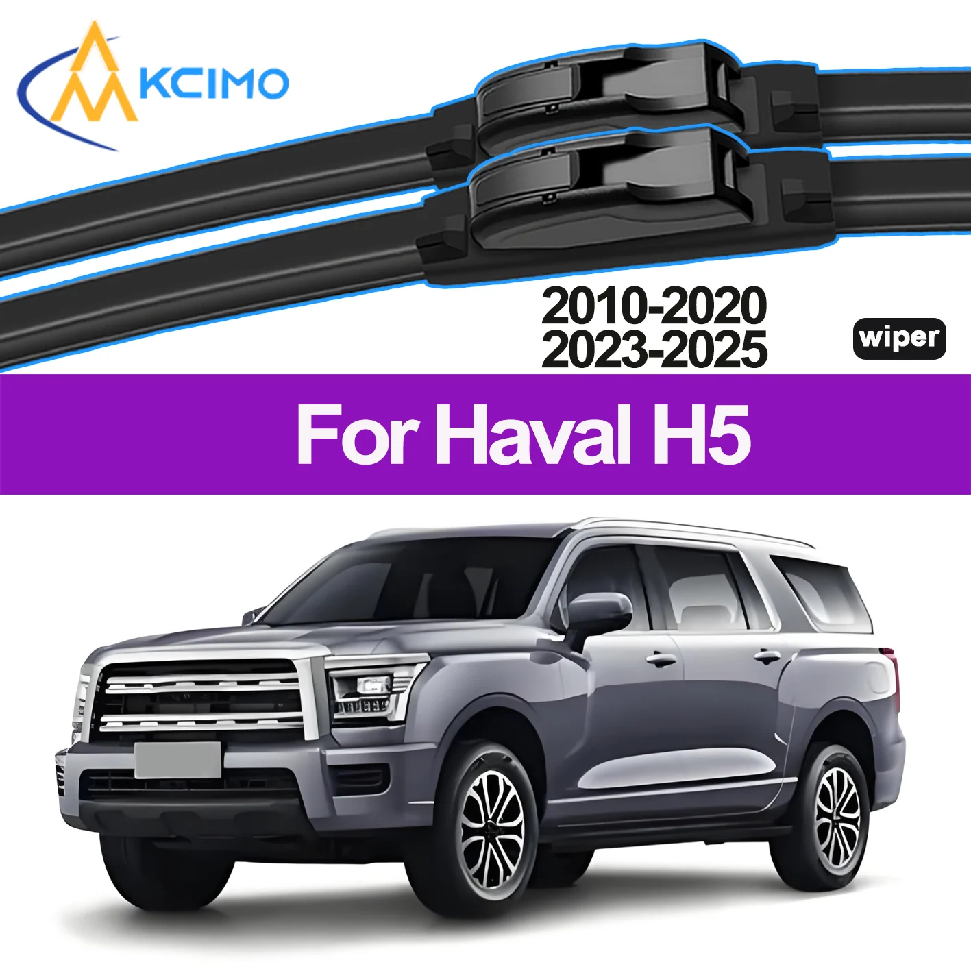 

2pcs Quality Windscreen Silent Black Car Rain Brush Suitable for Haval H5 2010-2020、2023-2025 Front Windshield Auto Wipers