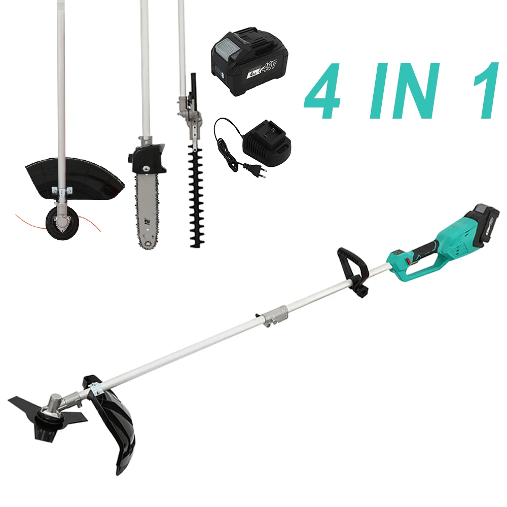 

40V Multifunction All in One Garden Tools Sets Kits with Cordless Brush Cutter Hedge Trimmer and Pole Saw