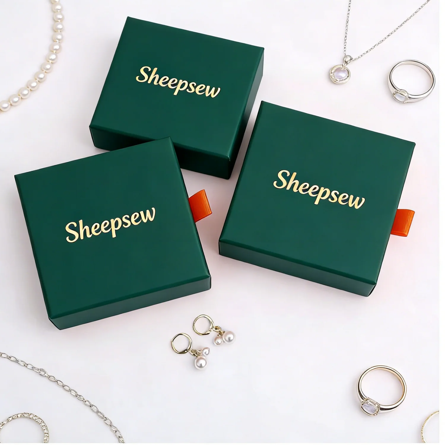 

20 шт. оранжевых подарочных коробочек для украшений 9*9*3.2 см с логотипом, индивидуальная упаковка для ювелирных изделий, подарочная сумка с логотипом, упаковка для ювелирных изделий