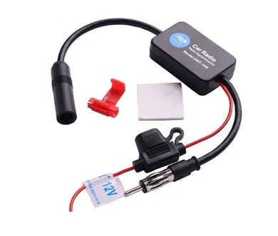 Antena Ativa Montada em Veículo 12V, Amplificador de Antena de Rádio FM para Recepção Clara