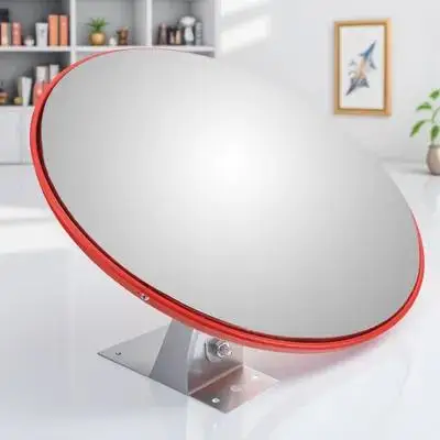 Lente de espejo convexa Gran angular Seguridad automotriz Lente de espejo exterior para supermercado Tienda Hogar Garaje Visibilidad por carretera