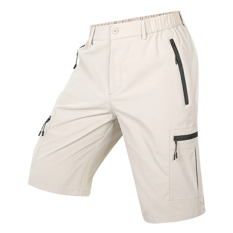 Sommer Schnelltrocknende Cargo-Shorts für Herren Leichte Arbeits-Cargo-Shorts mit Mehreren Taschen Wasserdichte Outdoor-Wander- und Angelshorts für Männer