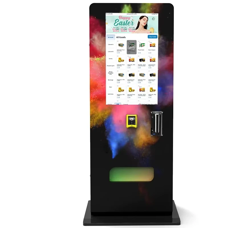 Floor-Standing Cigarette Vending Machine, Touch Screen Intelligent Control with Age Verification for Public Commercial Venues