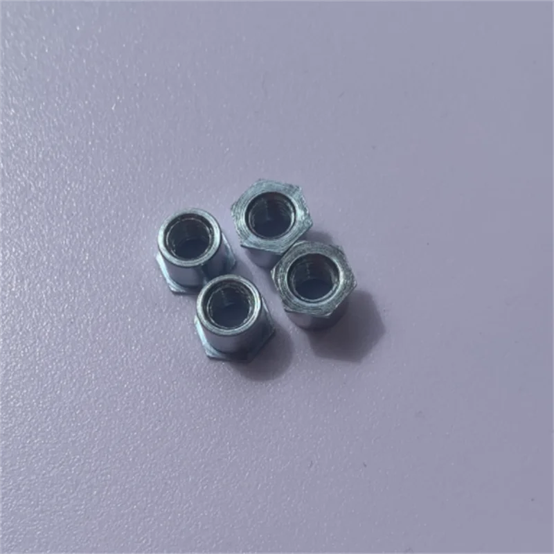 

SO-M4 Thru-hole Press-fit Standoffs Hex Rivet Spacers Threaded Self Clinching Feigned Crimped Sheet Metal Panels Carbon Steel PC