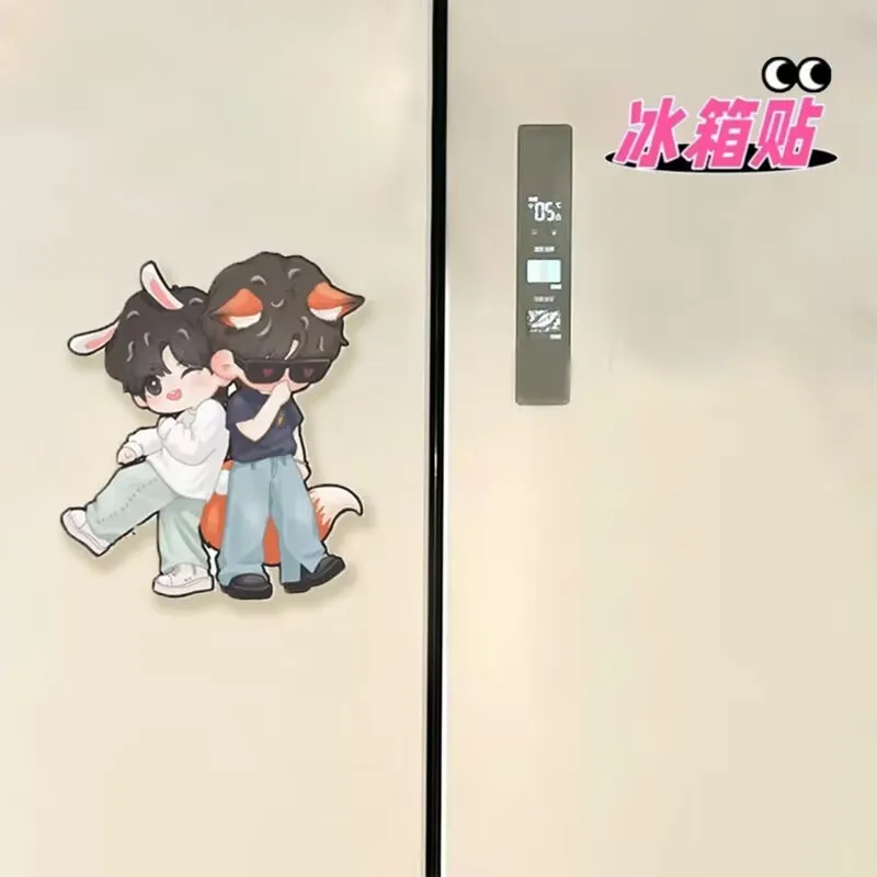 "الحب العكسي" " Zhan Xuan Liu Xuan Cheng" مغناطيس الثلاجة من الأكريليك يجذب مغناطيسي لتزيين غرفة المعيشة والإبداع