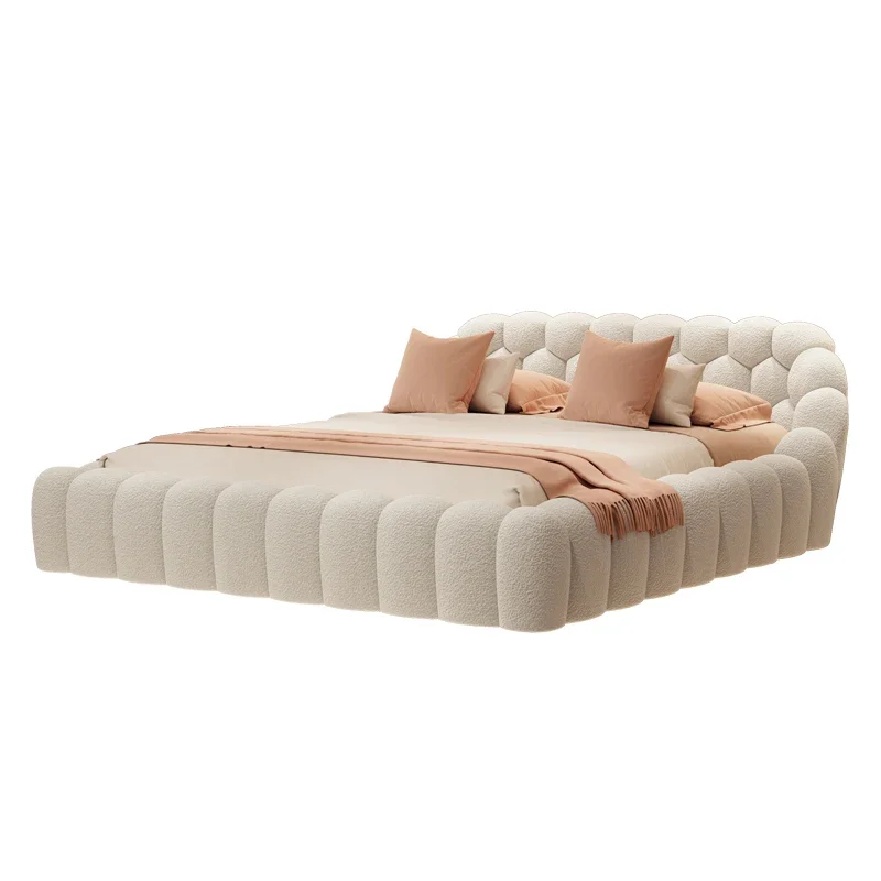 Luxury Nordic Bed Modern Children Bedroom European Simple Bed Camping Platform Floating Beauty Wooden Beliche Salon Furniture
