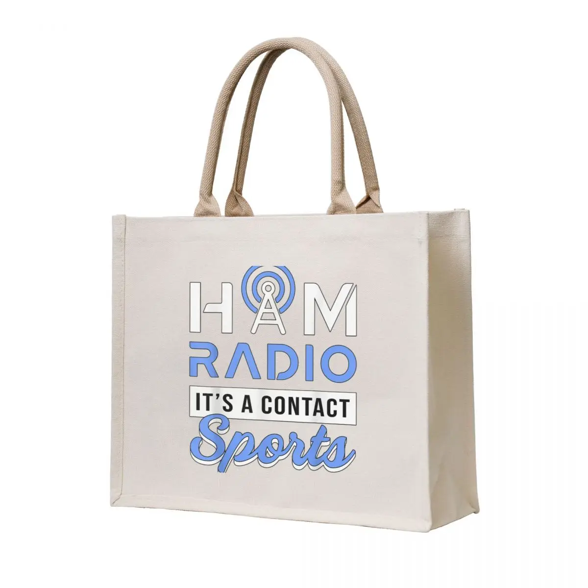 

Ham Radio Its Contact Sports Amateur Operator Tote Bag shopping bags foldable foldable reusable bag Women bags