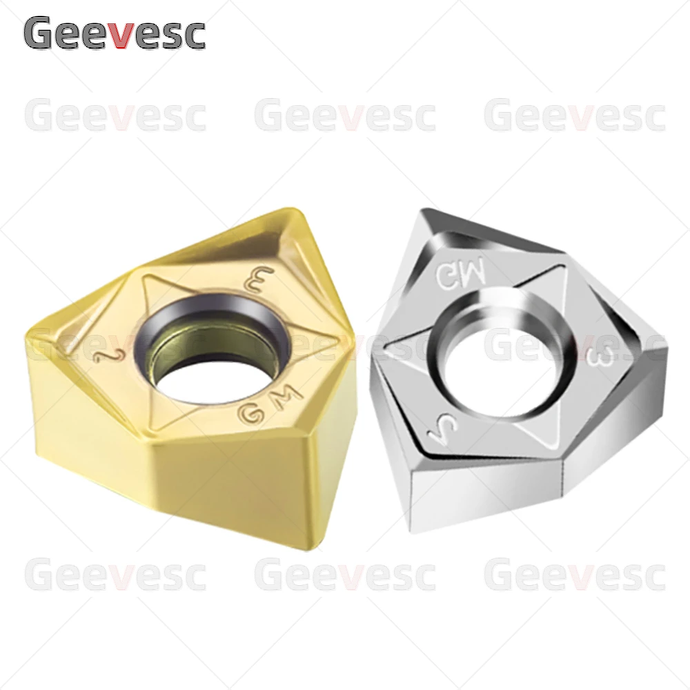 Imagem -02 - Wnmu 080608 Dupla Face Hexagonal 90 Graus Ângulo Reto Inserção de Corte de Fresagem Pesada Mfwn Wnmu Carboneto Fresa Inserções Lâmina