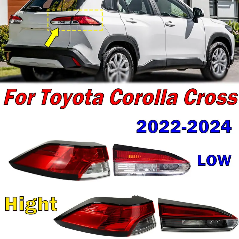 

Car Accessories For Toyota Corolla Cross 2022 2023 2024 Auto Rear Tail Light Warning Brake Light Signal Lamp Taillight Assembly